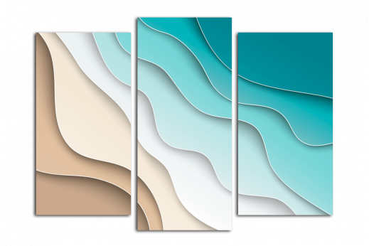 Модульная картина Цвета морского берега